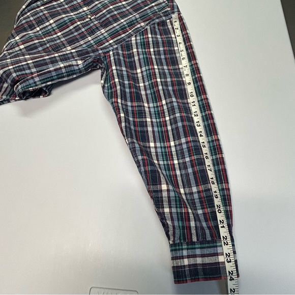 Eddie Bauer Mens Checkered Button Up Shirt Long Sleeve Cotton Country Casual - Picture 10 of 11